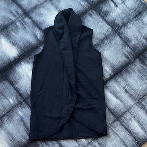 Bryn Walker Black Bamboo Blend Shawl Collar Vest, size M